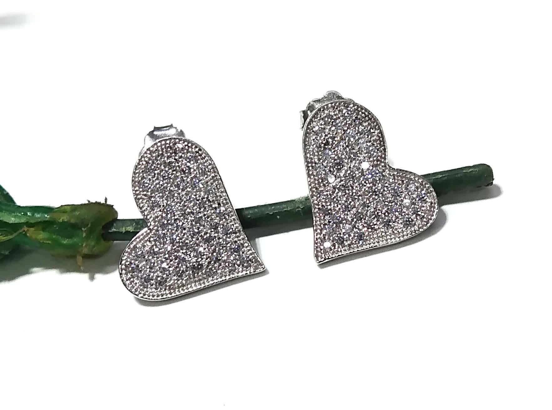 Amazing White Zircon Stone Design Stud Earring, 925 Solid Starling Silver Stud Handmade Earring, Unique Studs Earring, Gift For Girls/Women